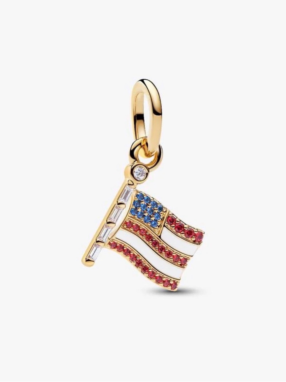 Authentic Pandora American Flag Dangle Charm